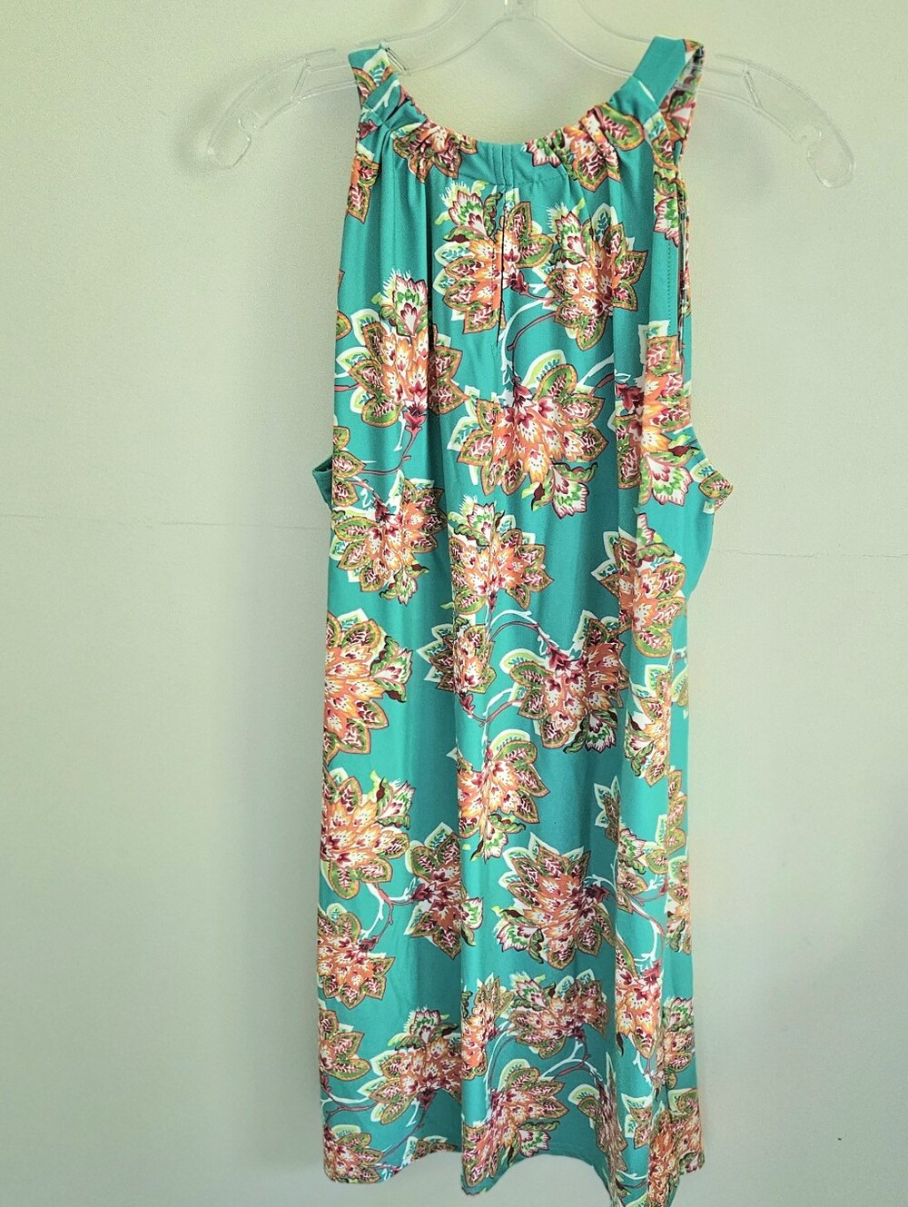 Aryeh Turquiose Tropical Halter Dress